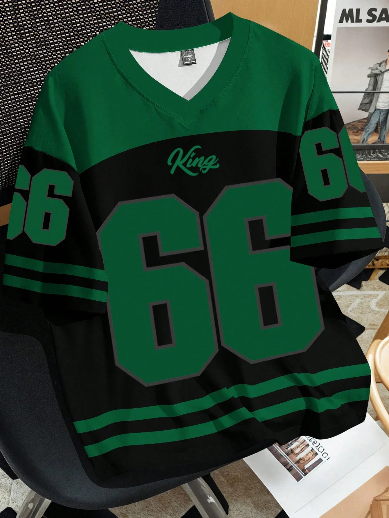 2025 V-neck jersey T-shirt short sleeved retro sports style men's sports V-neck T-shirt quick drying comfortable breathable image 6