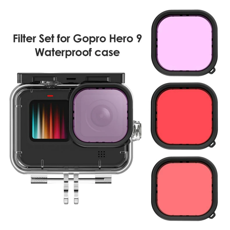 Gopro9/10/11/12 Waterdichte Shell Accessoires Duikaccessoires Beschermkap Filter Set Onderwater Sportcamera