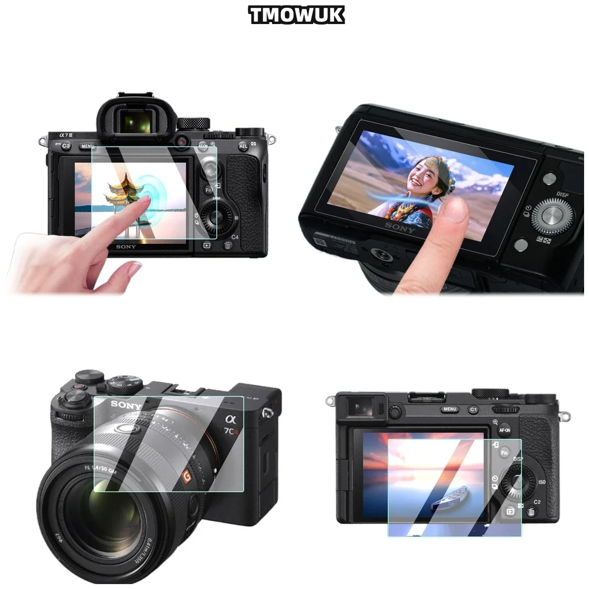 For A7M4 A6700 A7C2 A7CR A7IV Camera Display Protector, 2-Pack High Sensitivity 99% Transmittance Glass Layer2