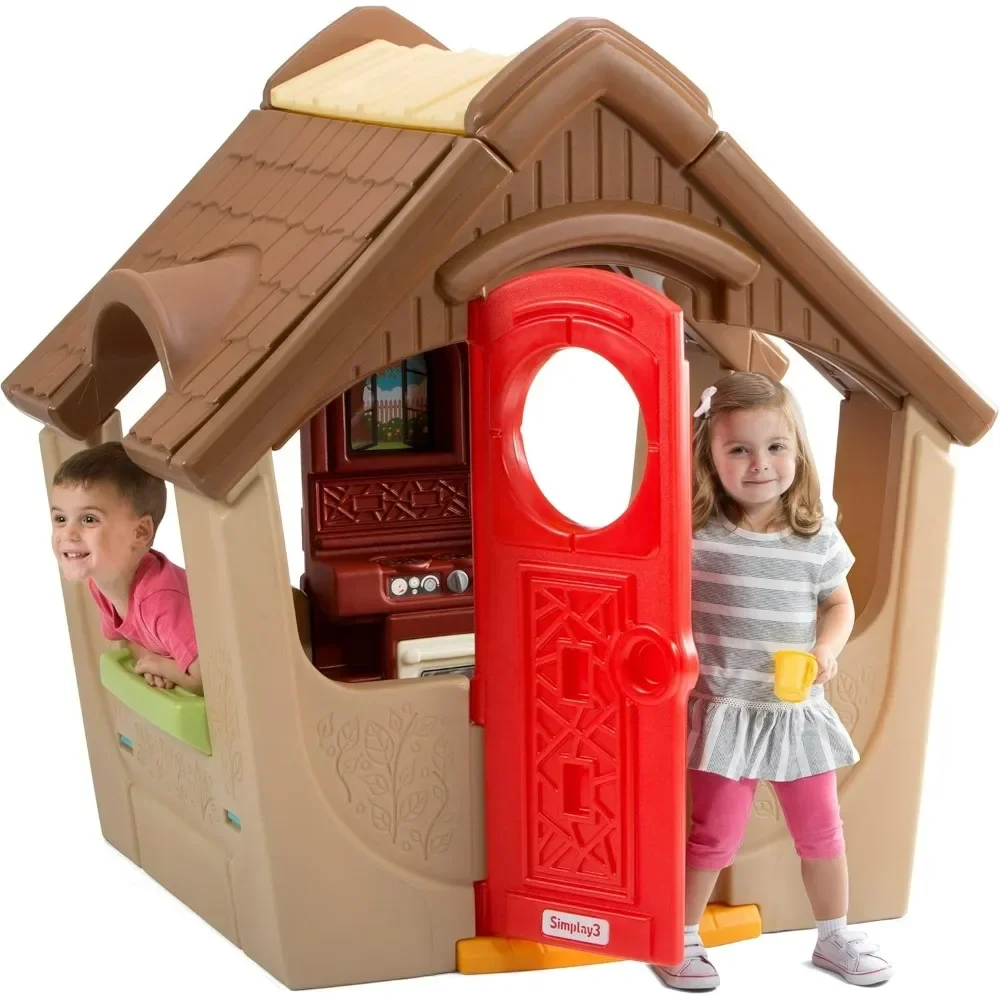 Garden View Cottage, Kids Indoor Outdoor Playhouse for 4 or More Children 18 Months and up (52