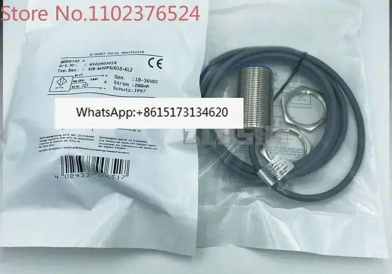 

Индуктивный датчик приближения KIB-M30PS/010-KL2, трехпроводной, PNP, нормально открытый, для постоянного тока