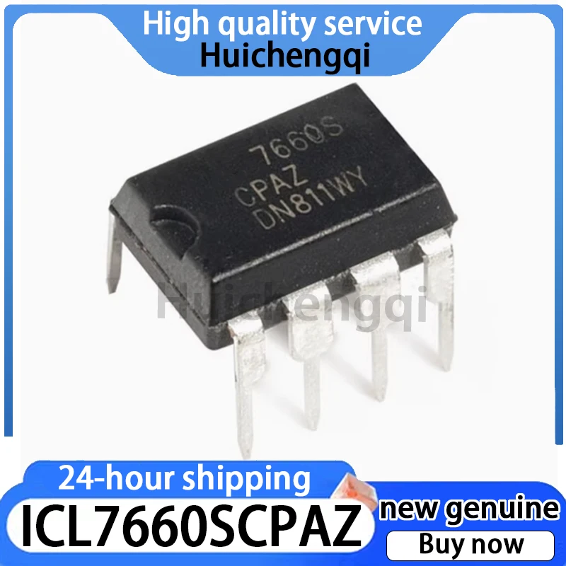 10PCS Original Genuine ICL7660SCPAZ 7660SCPAZ Direct Insertion DIP-8 Voltage Converter Chip IC