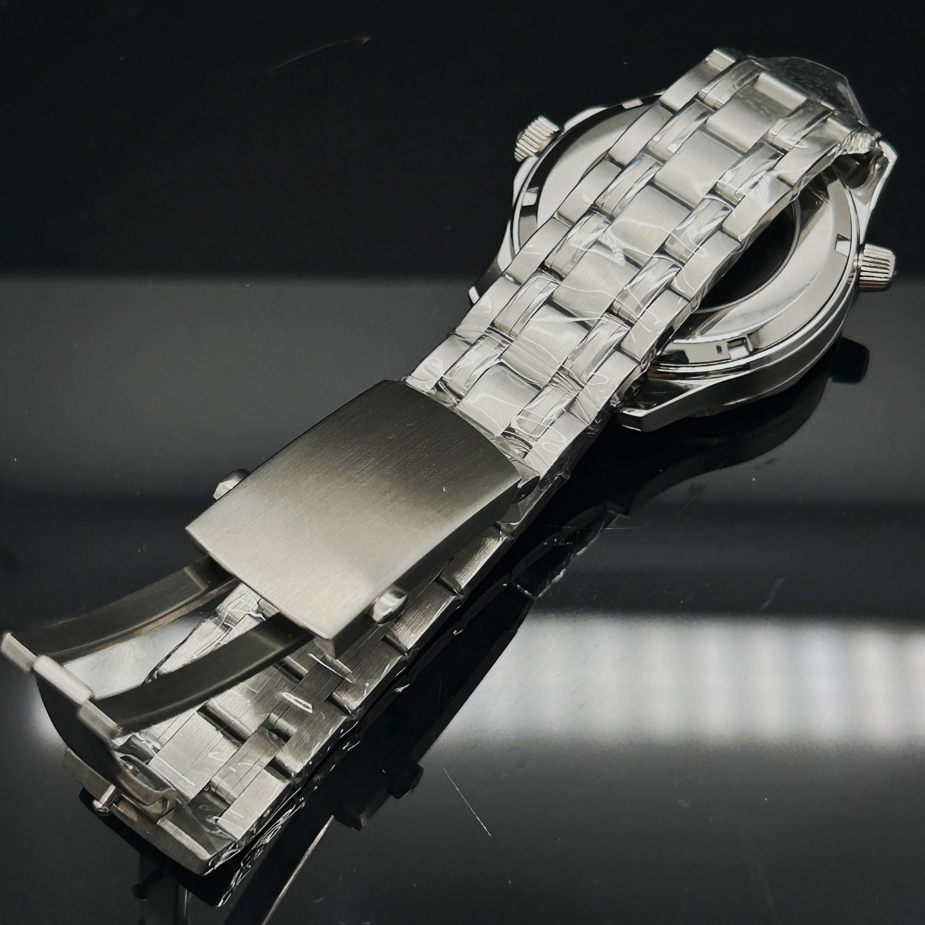 42 ミリメートルシルバーステンレス鋼ケースミネラルガラス Sek Omg 海馬 300 NH34 NH35 NH36 スポーツ防水メンズケーススチールバンド