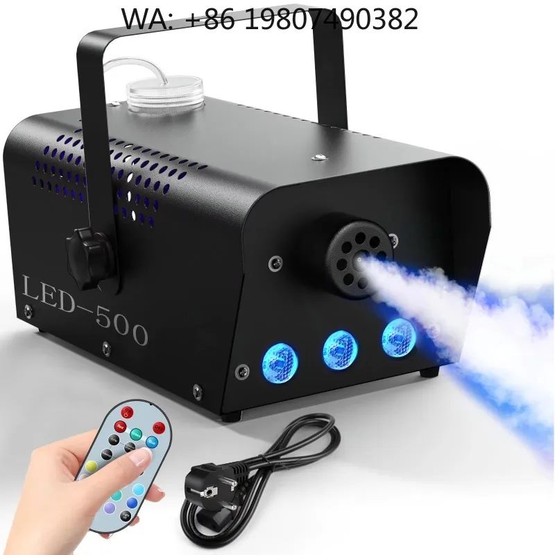 500W Aluminum Alloy Portable RGB Fog  Remote Control Smoke Generator for DJ Wedding Party Stage Equipment Gear