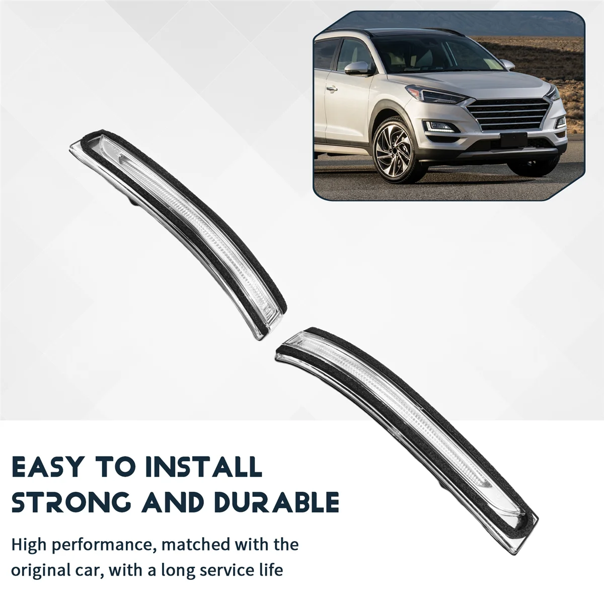 A02Q-Rearview Mirror Turn Signal Light for Hyundai Tucson 2016-2019 87613-D3000 87623-D3000