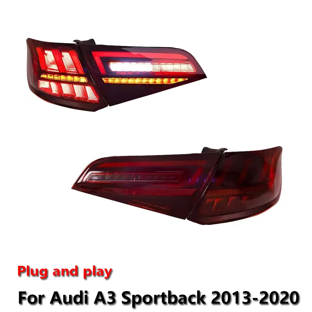 

Car LED Lamps Taillight Auto Assemblies For Audi A3 Sportback 2013-2020 DRL Brake Turn Signal Lamp Plug and Play