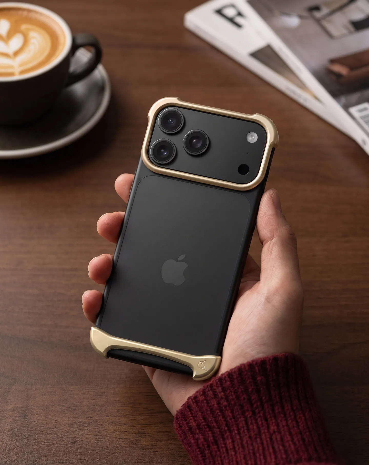 Aluminum ARC PULSE Case for IPhone 18 17 Pro Max Metal Rubber Double-layer Borderless Phone Case Protective Frame Cover