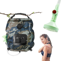Solar Shower Bag 20L Solar Heating Camping Shower Bag Removable Hose On-Off Switchable Shower Head Portable Shower