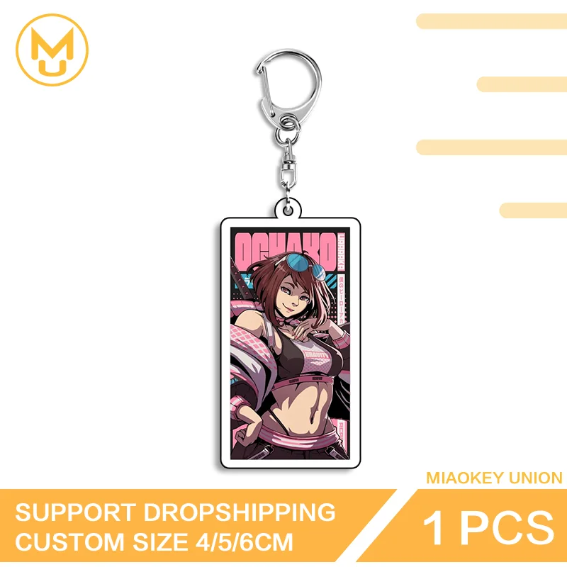 Anime Character Adorable Double Sided Acrylic Keyring Customizable High Quality Practical Trendy Fashion Simple Daily Accessory