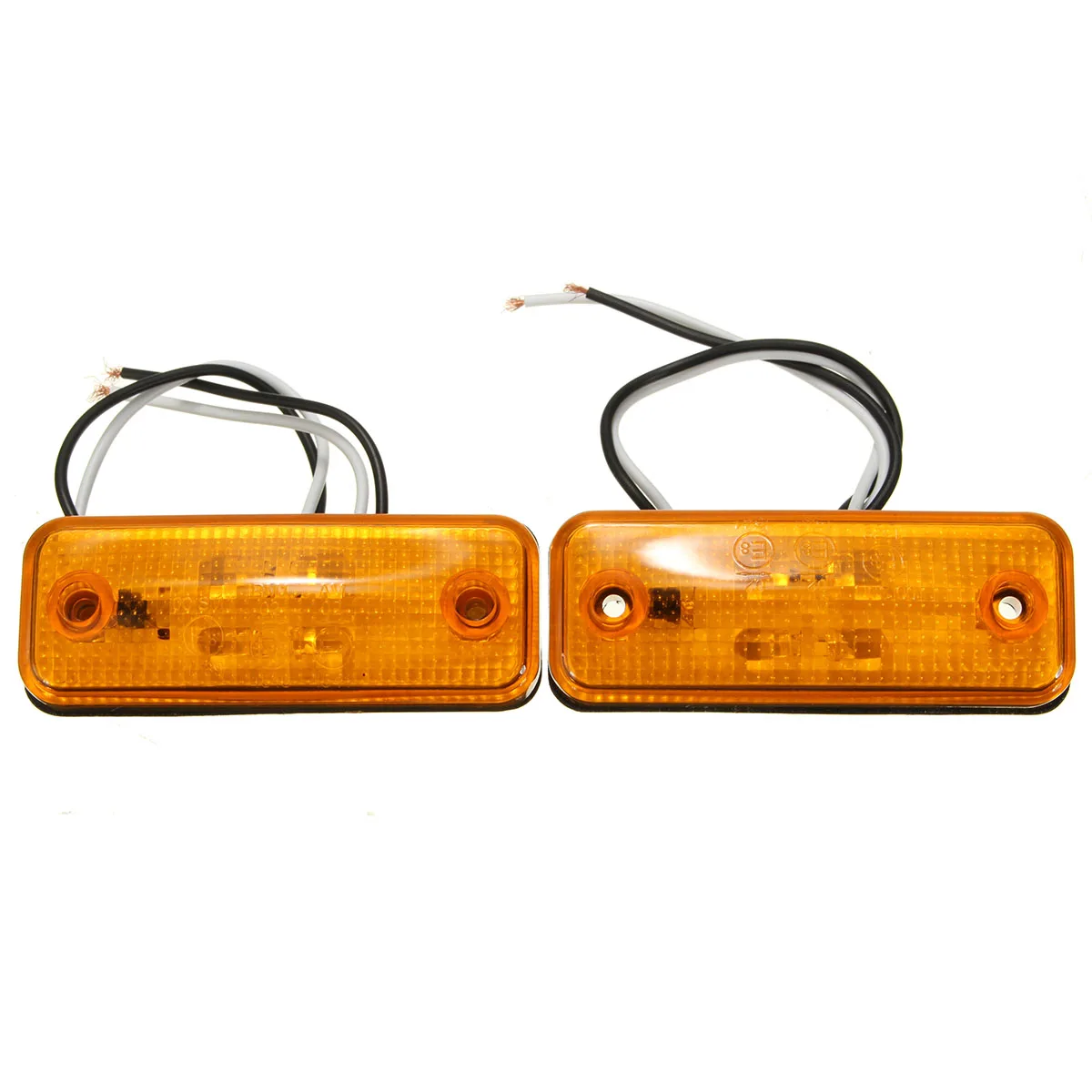 2/4/6pc 12-30V Amber Clearance Side Marker Indicator Light For Trailer Truck Caravan Van Signal Lights Turn Lights Accessories