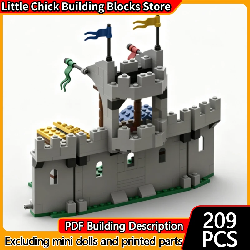 Medieval Castle Model MOC Building Bricks Classic Castle Market Modular Technology Children Holiday Gifts Assemble Toys Suit
