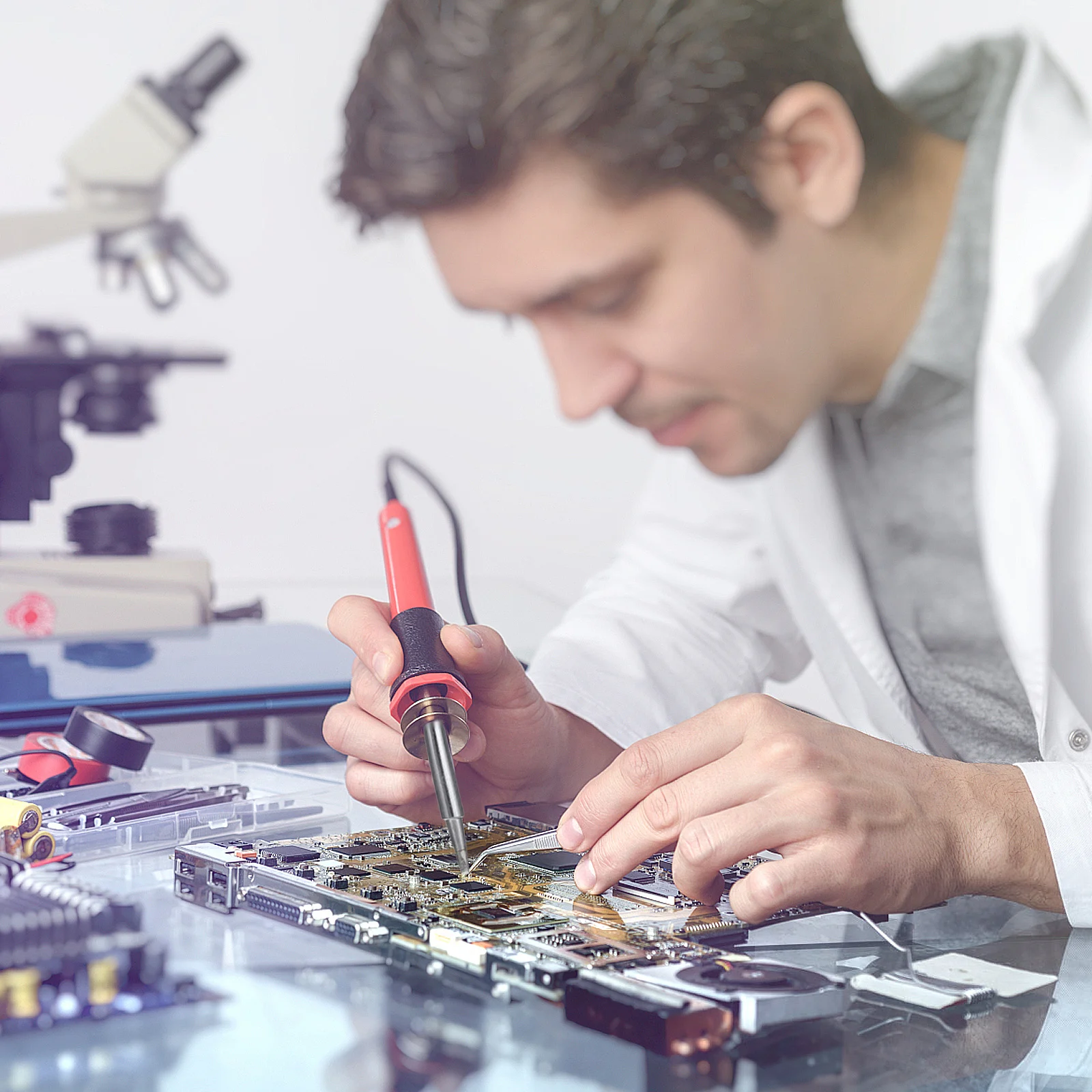 1Set Durable Replacement Soldering Tip Copper Multipurpose Welding Tips Kit for Electronic Repair Soldering Station Tools