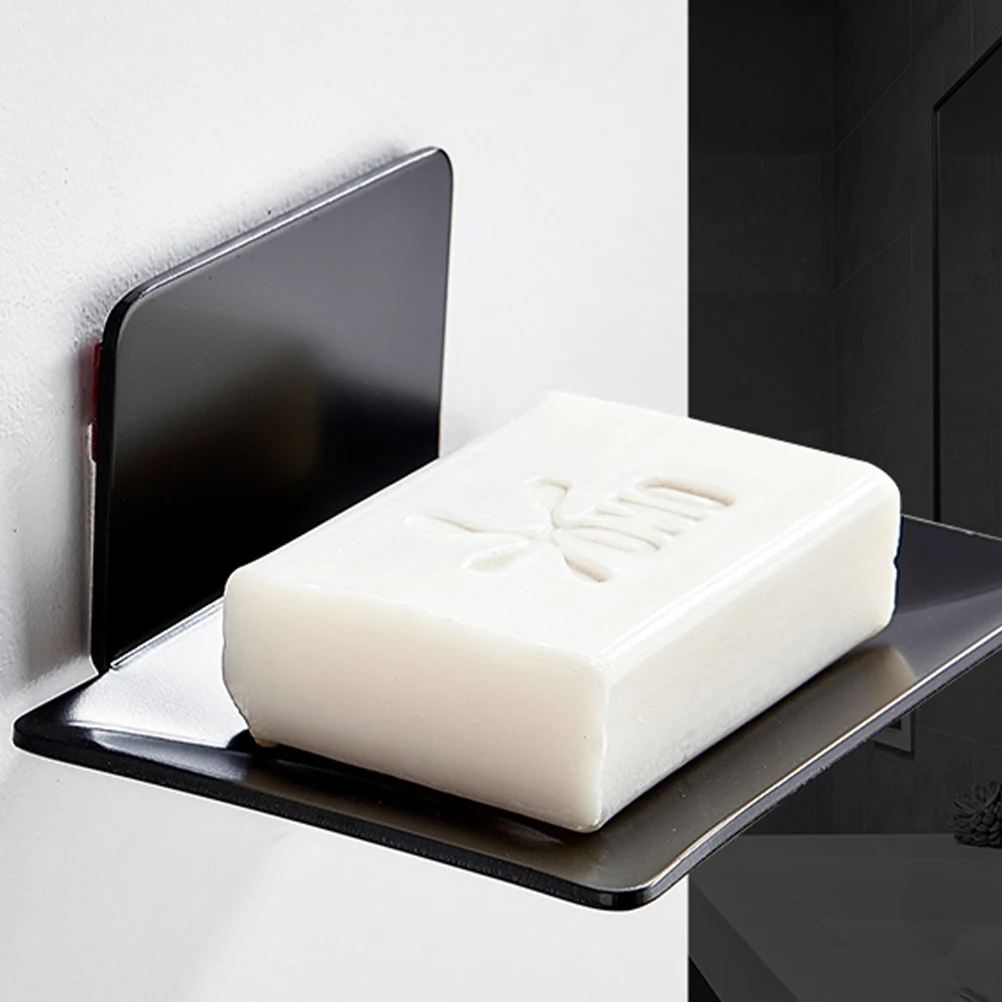 

Soap Dish Holder Creative Design Draining Water Preventing Slip Ideal for Tiles Walls Smooth Surface Suction Cup Rack Portable