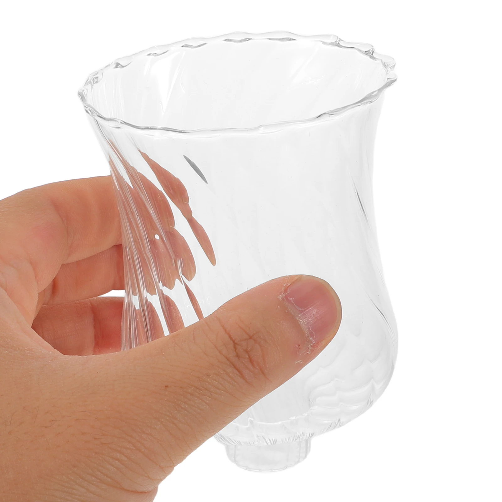 

Clear Hurricane Glass Chimney Windproof Pillar Holder Decorative Home Dining Room Patio Lamp Glass Shade Oil Lamp