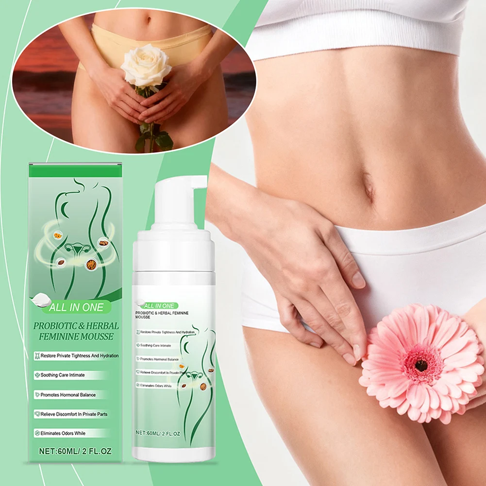 60ml Probiotics Feminines Intimate Body Wash,Gentle Body Wash Mousse For Sensitive Intimate Areas,Specially Formulated For Women