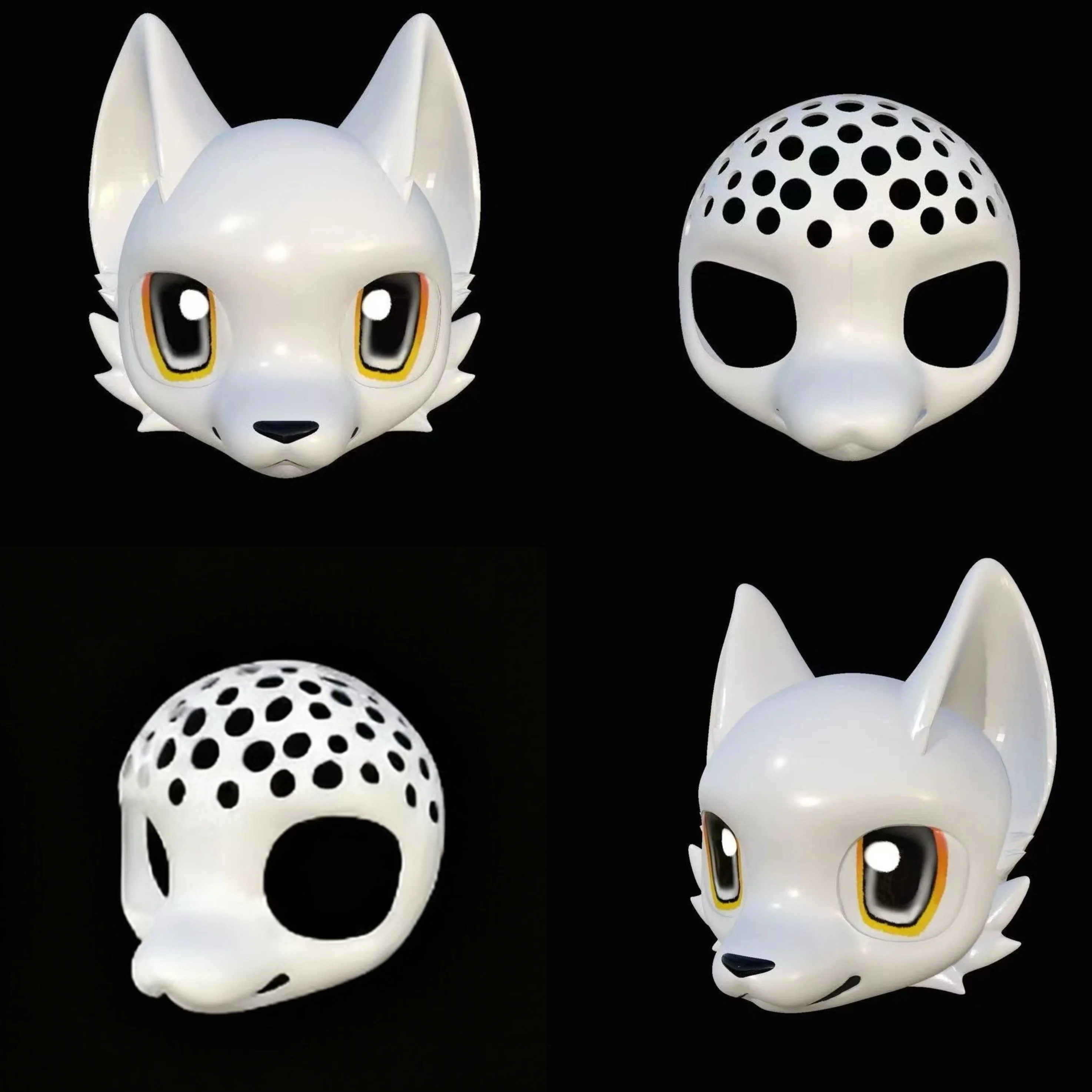 

Kemono Base Mask Mid To Long Snout Fursuit Kig Serie Beast Suit 3D Printed Skull Costume DIY Accessories Cosplay Mask