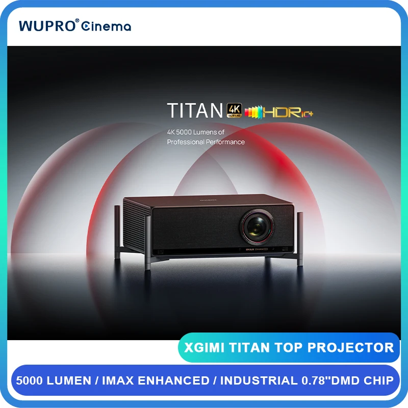 XGIMI TITAN 4K Projector Native 5000ISO Lumen 3D IMAX Enhanced UHD 078”DMD Optical Zoom For Home Theater 80-300inch Smart Beamer