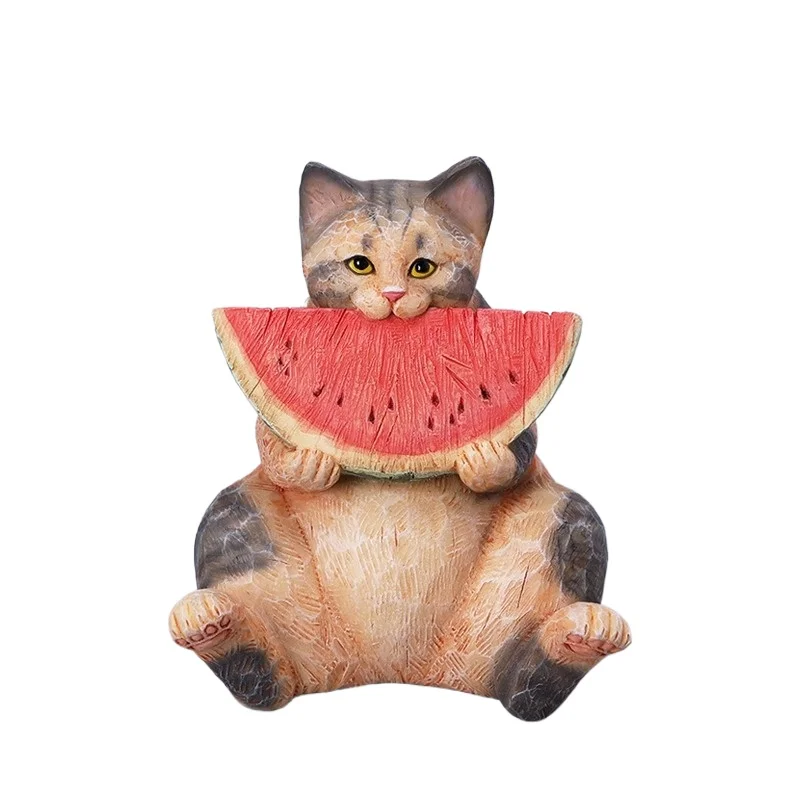 

Woodcut Cat 9.0 Simulation Cat Model Figure Creative Ornament Doll Trend Toy