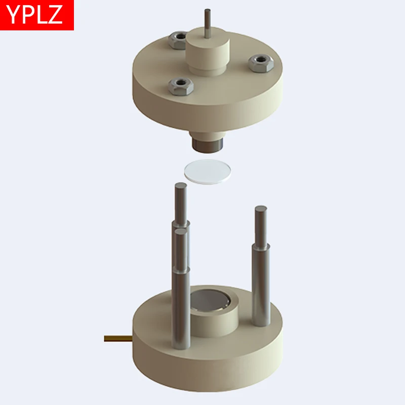 Proton membrane conductivity testing device (membrane pressure between two contact surfaces)
