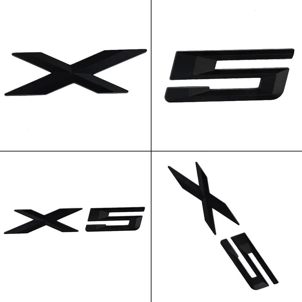 For BMW X 5 E70 ‎E53 ‎F15 X5 Letter Trunk Emblem Rear Badge Decal Sticker Black Brand New And High Quality