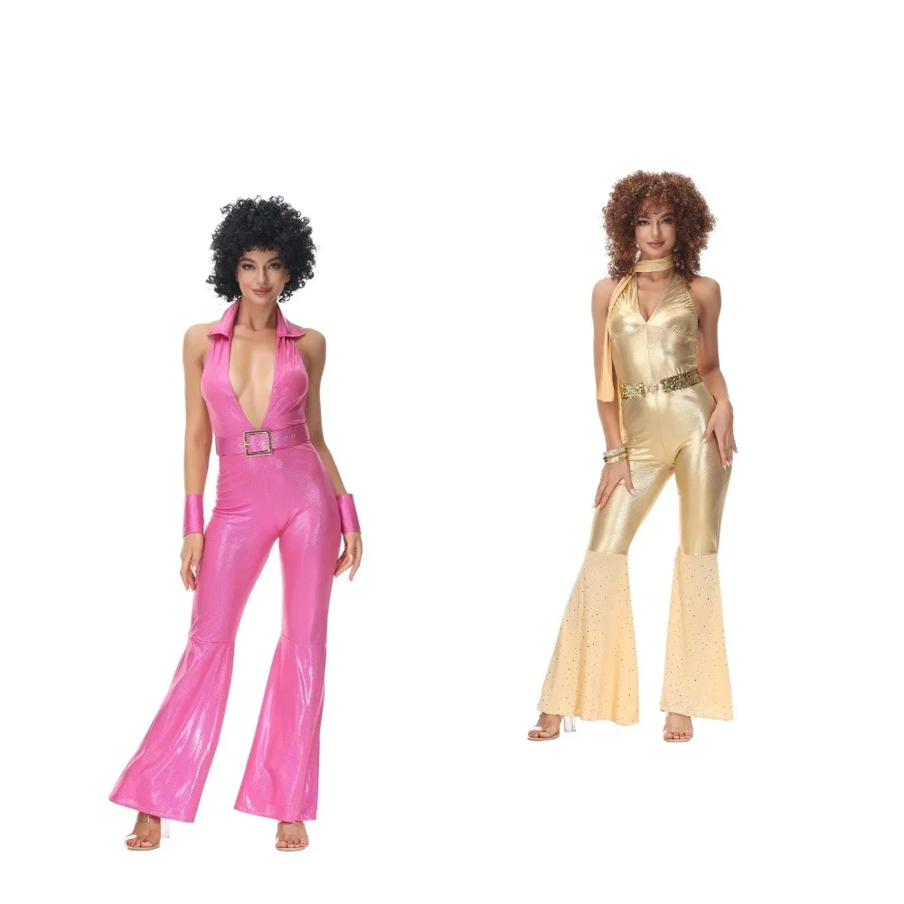 

Women's 70s Retro Disco Cosplay Costume - Halloween Performance Dance Role-Play Outfit For Halloween Parties/Retro-Themed Dances