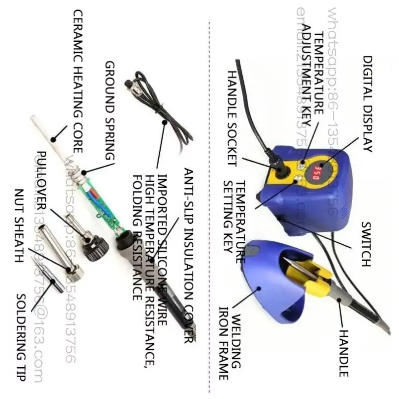 FX-888D Electric Soldering Iron Constant Temperature Soldering Station Set Combination 936 Upgraded Version