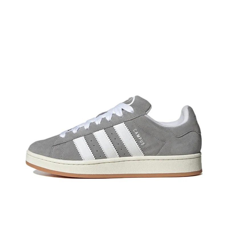 adidas Campus 00s Grey White Men's Women's Skateboarding Shoes Leather Comfortable Trend Non Slip Wear Resistant Light Gray