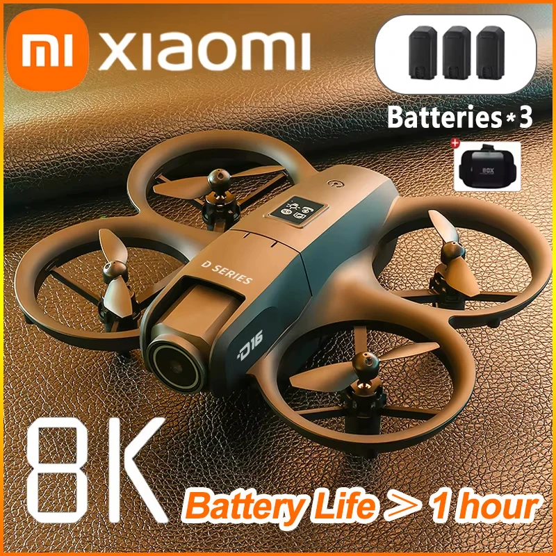 Xiaomi Drone HD Dubbele camera 8K Professionele antenne 3-batterij Borstelloze motor Optische stroom GPS-positionering Vermijding D16 Drone