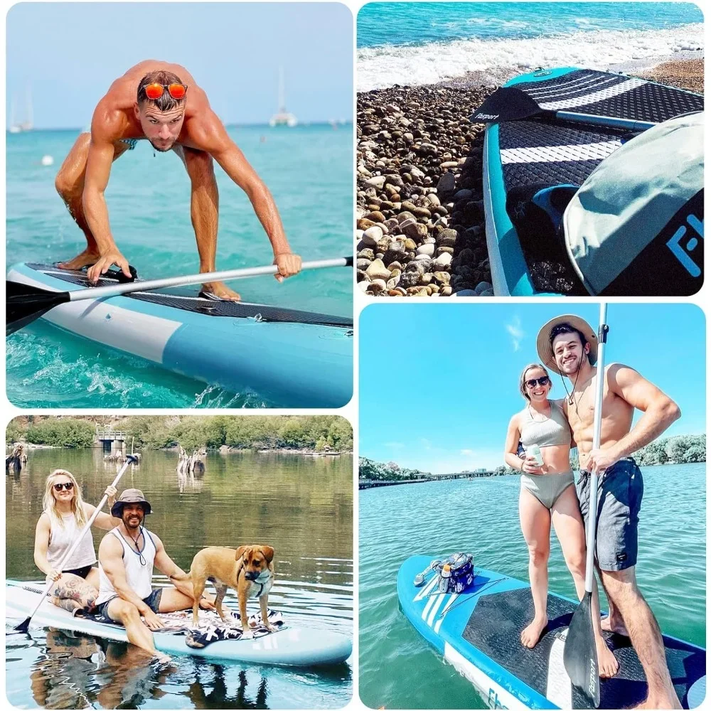 Vertical Paddleboard, Yoga Board with SUP Accessories and Handbag, Surfing Control, Anti Slip Deck, Leash, Paddleboard and Pump