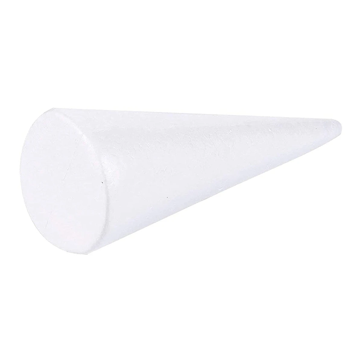 Foam Tree Cones for DIY Crafts, White Polystyrene Art Supplies (4.5 x 13.5 In, 4 Pack)