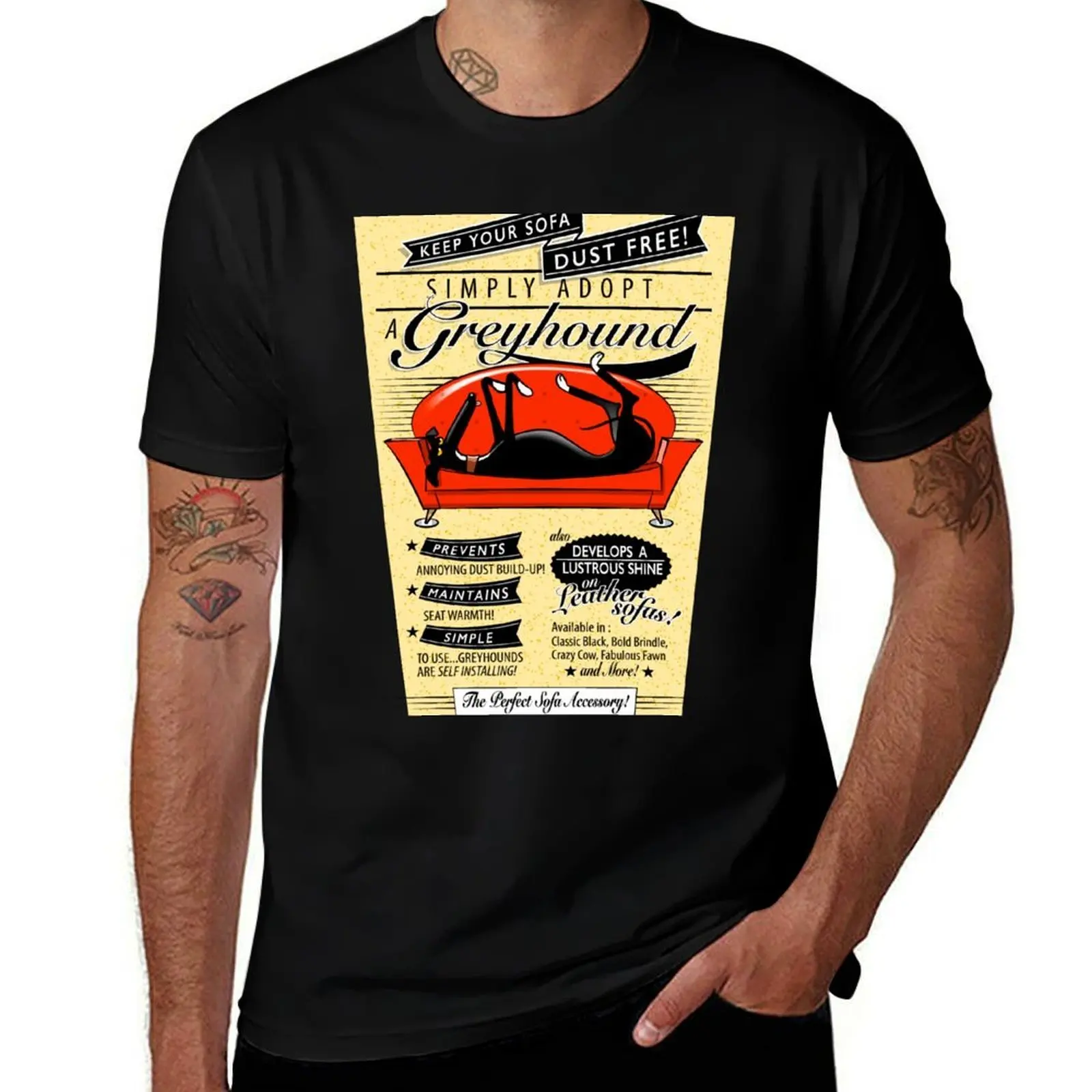 Dust Free Sofa T-Shirt Simple Casual Short Sleeve Tee T-Shirt