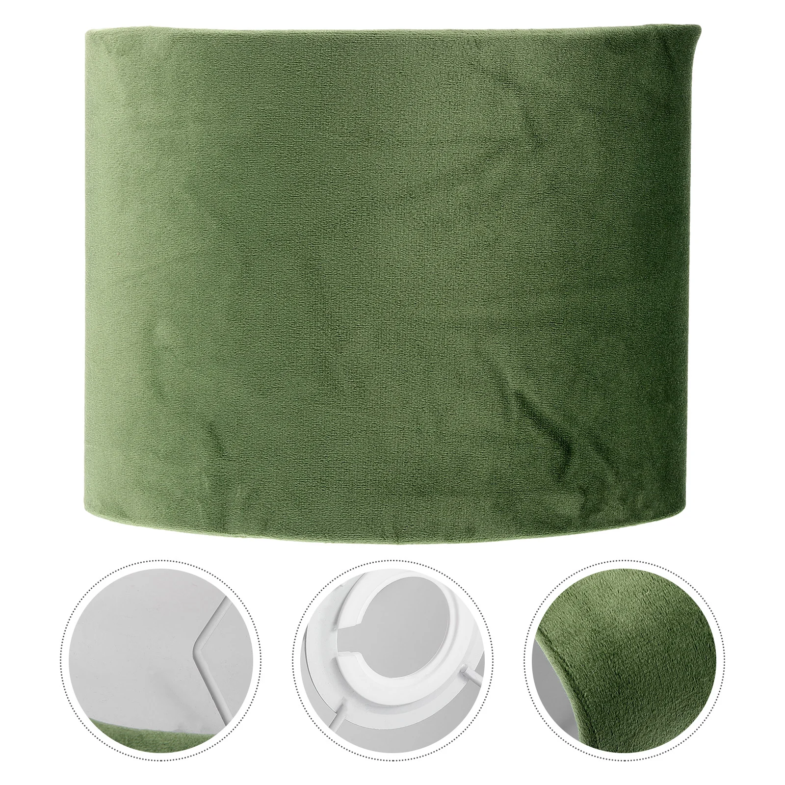 

Lampshades Velvet Cloth Table Oval Fabric E27e14 Holder (dark Green Individually Packaged) White Light Bulbs Home