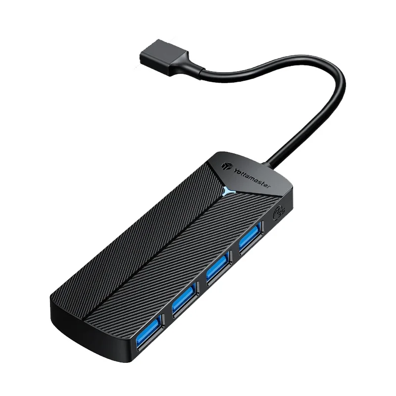 Yottamaster 5 Gbit/s 4-in-1 USB3.0-Hub, USB-HUB-Adapter, Erweiterungsdock, ultraflacher OTG-Adapter Typ C für PC, iOS, Computerzubehör