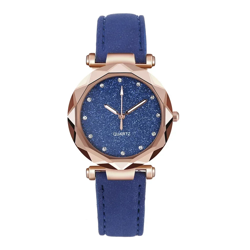 Romantic Starry Sky Watch Bracelet Casual Watches Women Leather Rhinestone Designer Ladies Clock Simple Dress Gfit Montre Femme