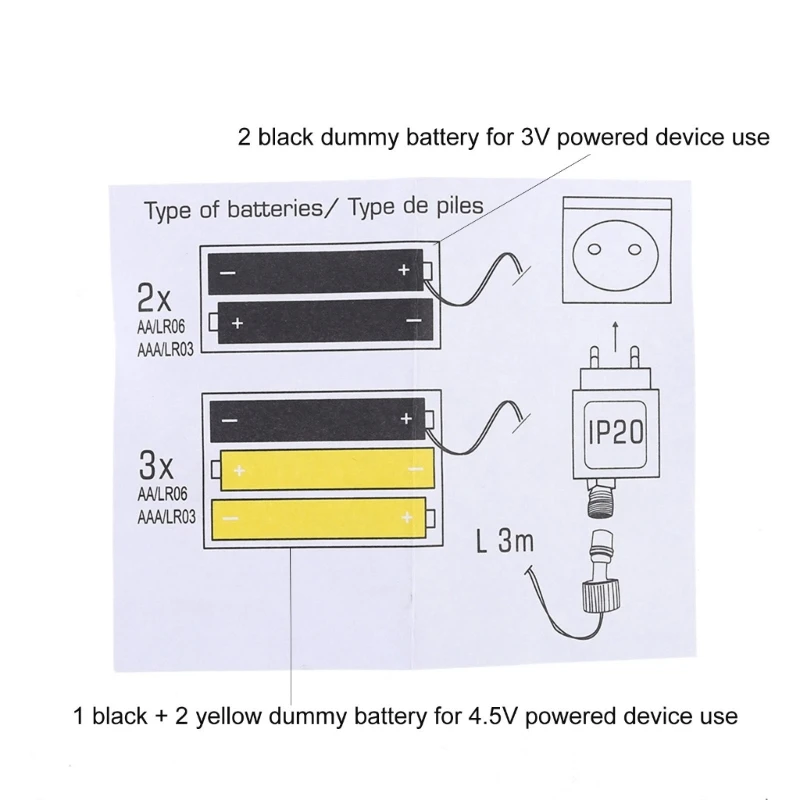 LR6 AA Battery Eliminators USB Power Supply Cable Adapter Replaces 1.5V AA Batteries for LED Lights Electric Clock  Camera Toys