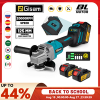 125mm 7 Gears Brushless Angle Grinder Polishing Cutting Machine Electric Angle Grinder Power Tool for Makita 18V Battery Pins