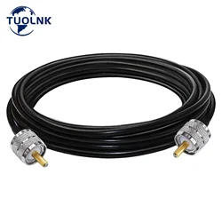 RG58 Coax Cable UHF Male to UHF Male Extension Cable Low Loss RF Coaxial Cable PL259 for Two Way Radio/CB Radio SO239 5m