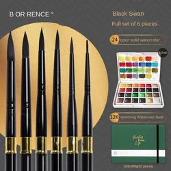 Borence Hook Line Pen pennello ad acquerello Nylon acrilico artista pennelli per pittura ad olio ad acquerello acrilico Kit di artigianato artistico