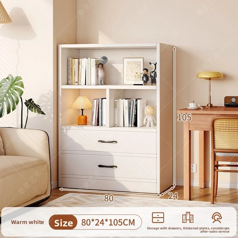 

Прочный книжный шкаф от пола до потолка, пристенный, вместительный шкаф-витрина, простой дизайн для кабинета с выдвижной книжной полкой.