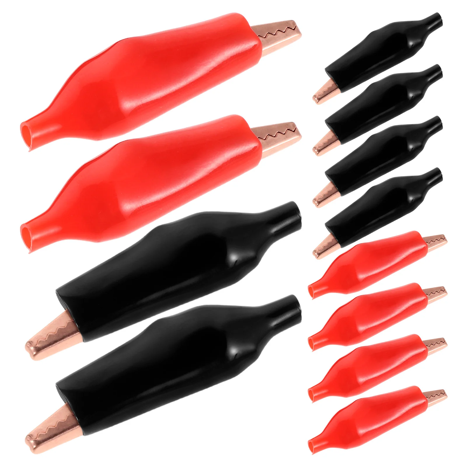 

Set of 10 Test Electric Crocodile Clips Insulated Alligator Jumper Wire Connector Clamp Diagnostic Heavy Duty