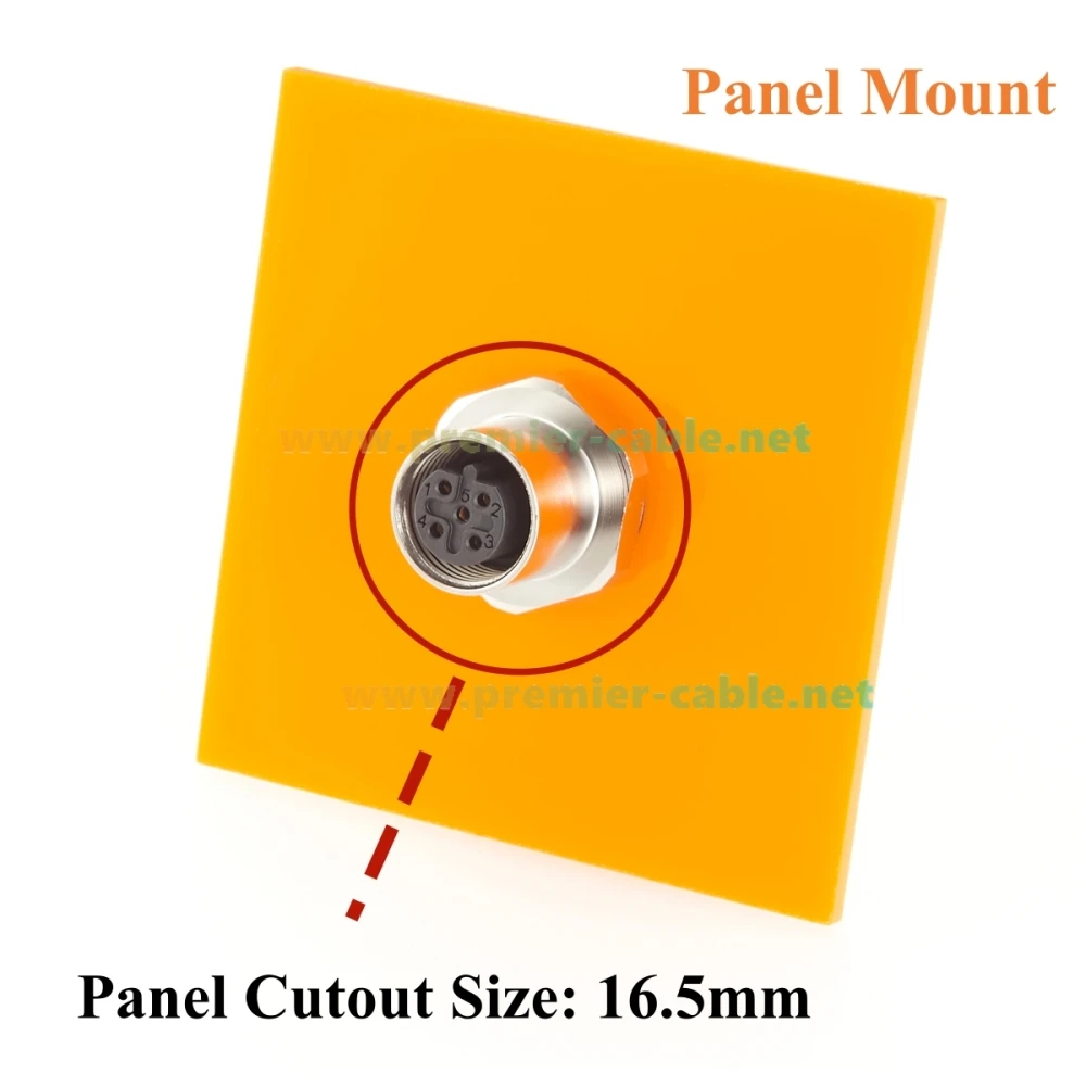 M12 B Code 5Pin Bulkhead Passthrough Connector IP67 Female to Female Panel Mount Circular Connector Socket Shielded For PROFIBUS