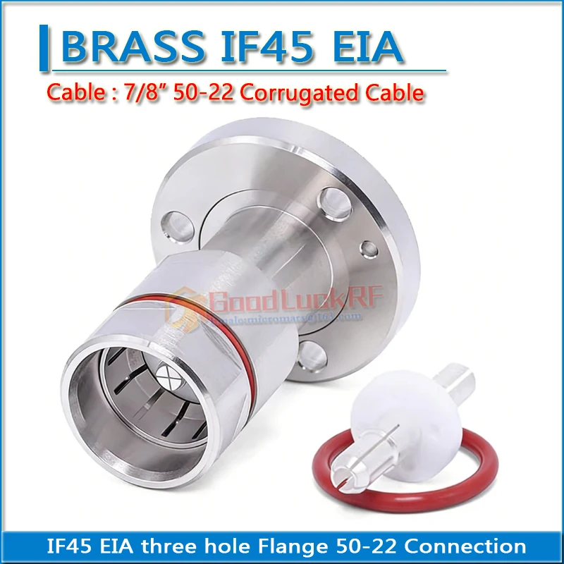 

7/8 EIA IF45 three 3 hole Flange Clamp Solder for 7/8" 50-22 Corrugated Cable feeder Standard Andrew Brass RF connector Adapter