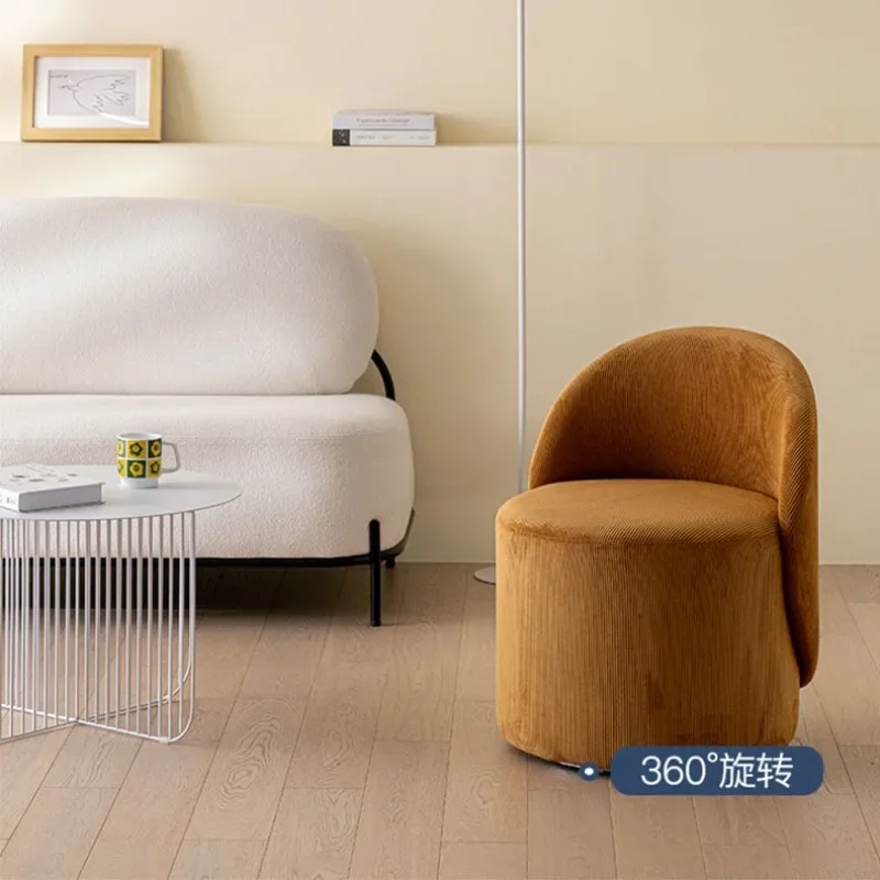 Chaise de tabouret de coiffeuse, tabouret de commode à dossier minimaliste de luxe léger pour chambre à coucher design