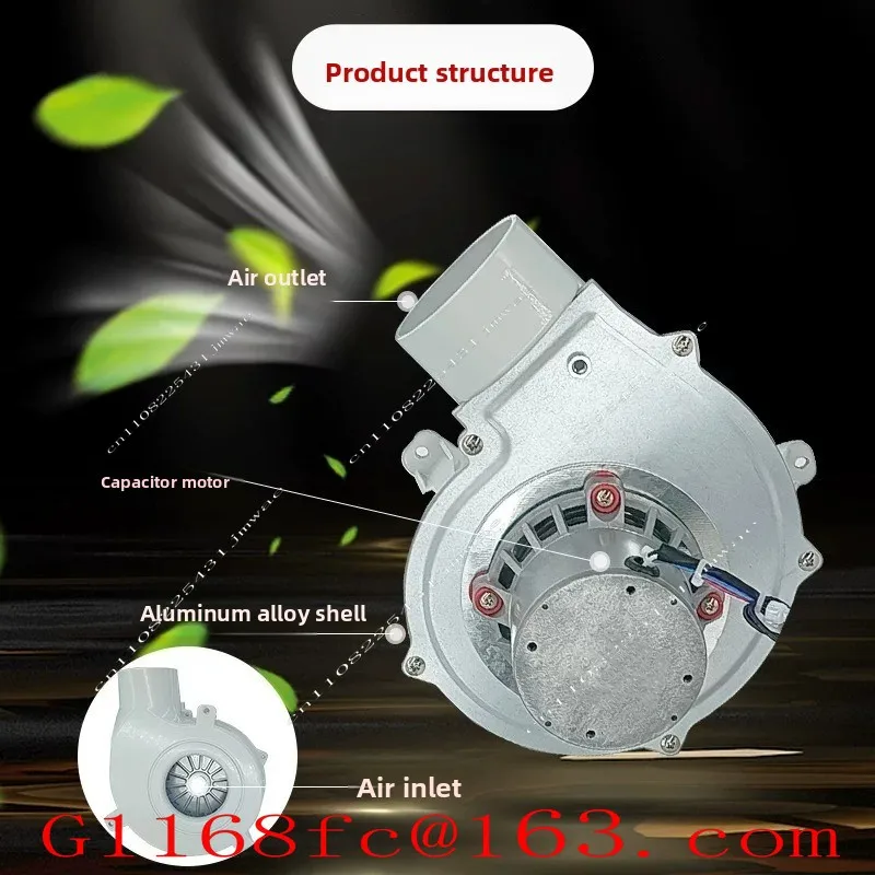 High Temperature Resistant Biomass Pellet Furnace Induced Draft Fan, Small Silent Blue Charcoal Fireplace Exhaust