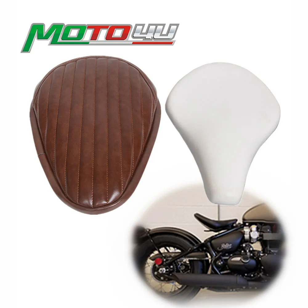 

Универсальное сиденье для мотоцикла Cafe Racer, одинарное, кожаное, для модификации, на заказ для Bobber