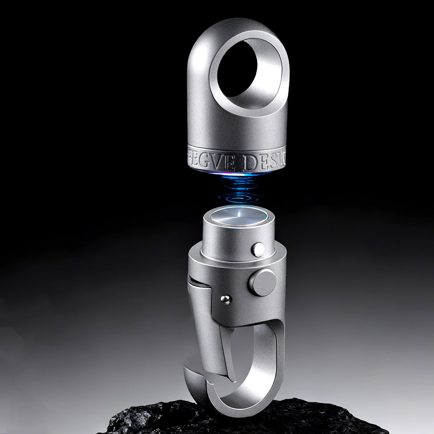 New Single-Release Titanium Alloy Magnetic Buckle Men's Quick-Release Car Keychain Key Ring Connector Premium EDC Accessory