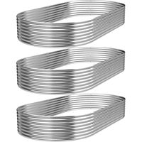 3-Pack 120CM Outdoor Zinc-Coated Garden Beds, Suitable for Growing Vegetables and Flowers. Featuring a sturdy steel structure