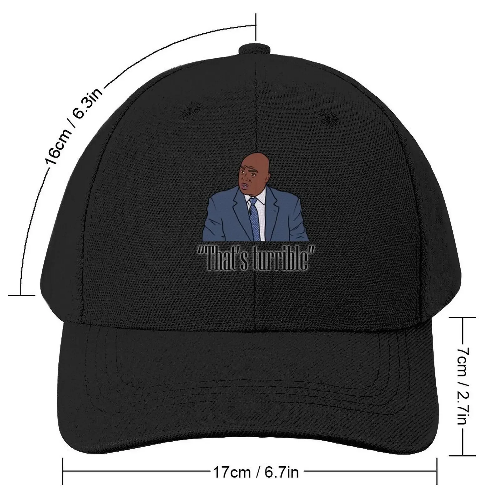 Charles Barkley That's Turrible Baseball Cap Hat Beach Trucker Cap Icon Snap Back Hat For Men Women's