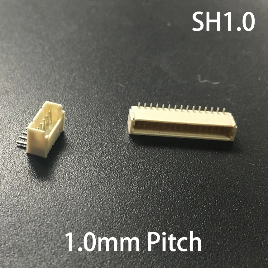 SH1.0 1.0mm Pitch 13P 14P 15P 16P 20P Pins Single Row Patch Vertical Right Angle SMD SMT Female Socket Terminal Wafer Connector