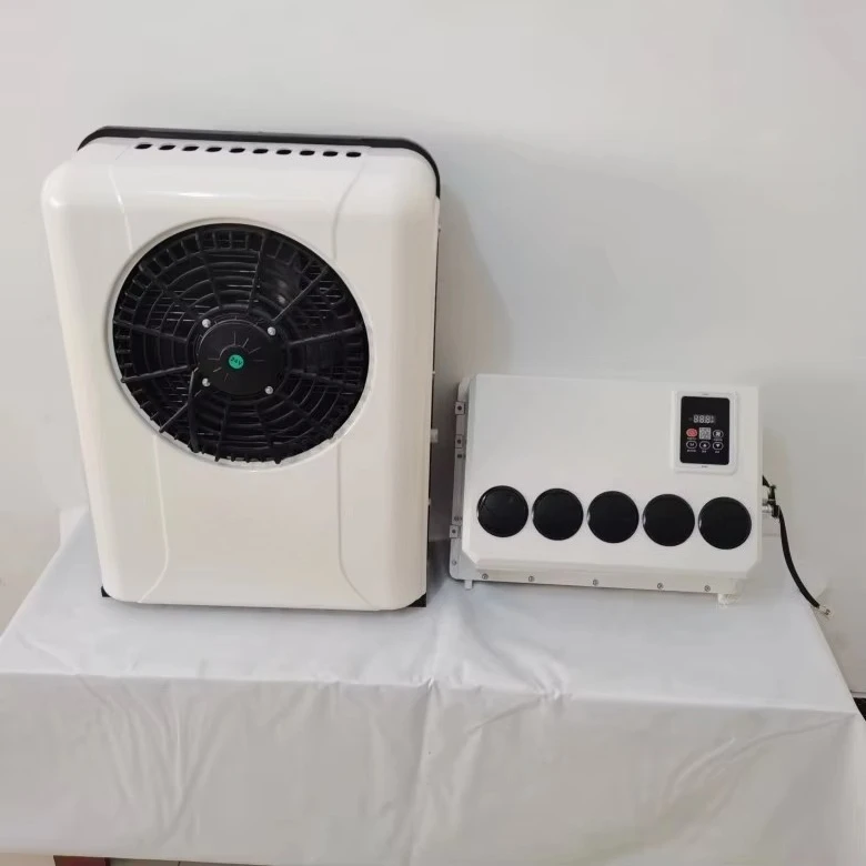 مكيف هواء كهربائي 24 فولت 12 فولت تيار مستمر Rv فان على السطح شاحنة نائمة 12 فولت مكيف هواء للسيارة